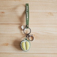 Keychain Durian Tropical Fruit Rantai Kunci Buah Tropika Thorn Clay A Bit Rusty