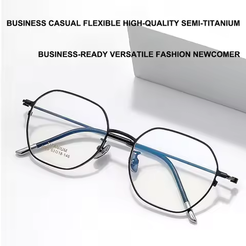 Ultra-light 9g Titanium Frame Glasses Frames Screw-Free Design Business Casual Men's Eyeglasses Luxu