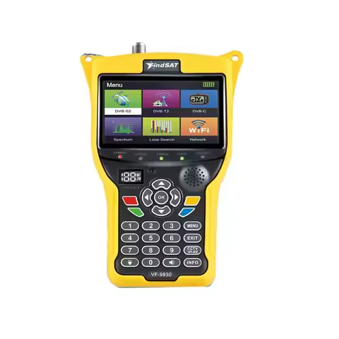 VF-9930 4.3" Digital Satellite Finder Meter DVB-S/S2/T/T2/C Spectrum Analyzer Constellation DiSEqC 1