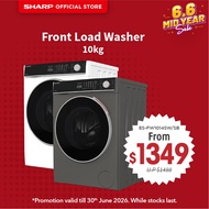 SHARP FRONT LOAD WASHER ES-FW1014SB / ES-FW1014SW