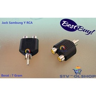 Jack Jek Y RCA/Splitter 2-socket RCA To Jack RCA
