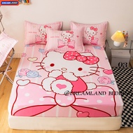 Hello Kitty Bedsheet Cute Cartoon Fittedsheet Bedsheet Mattress Protector Single Size UHZC
