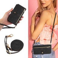 Card Case For Samsung A15 A25 A35 A55 A12 A52 A52S A72 With Diagonal Strap Lanyard Samsung A33 A53 C