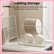 [SE] Dish Drying Rack Foldable Drain Bowl Rack Collapsible Dish Drainer Extendable Cutlery Holder Pl