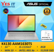 Asus VivoBook 14 K413E-AAM1630TS 14" FHD Laptop Hearty Gold ( i5-1135G7, 8GB, 512GB SSD, Intel, W10+OPI ) FREE BAG