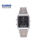 Casio Vintage AQ-230A-1 Silver Stainless Steel Band Men Watch / Women Watch