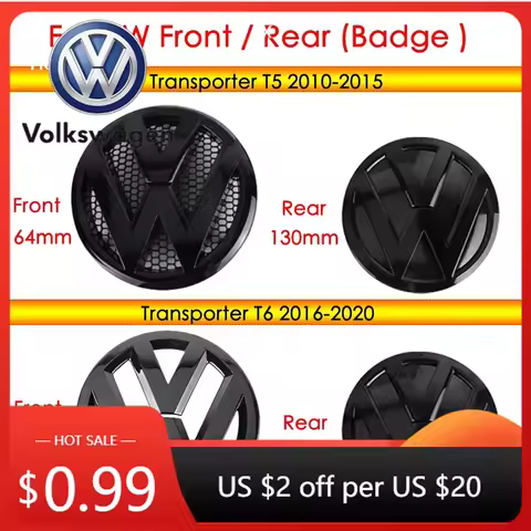 For VW For VW T5 T6 Car Hood Front Grill Emblem Tail Trunk Logo Cover Decoration For Volkswagen Tran