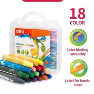 DELI - OIL CRAYON COLORING/ OIL PASTEL/ OIL PASTEL CRAYON/ 18 COLORS EC20114