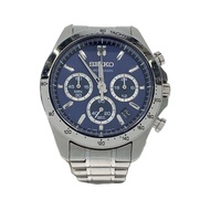 SEIKO mens watches Chronograph quartz wrist watch analogues stainless Navy Silver 8t63-00d0 Direct f