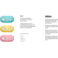 8Bitdo Zero 2 Mini Wireless Bluetooth Gamepad Controller Suitable for Nintendo/Computer/Mobile Phone
