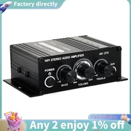-270 AK270 12V Mini HIFI Power Amplifier Audio Home Car Theater Amplifier 2 Channel Amplifier USB/SD