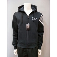 [Ready Stock] ARMANI EA7 Black Warm Hooded Jacket Inner Bristles S-XXL