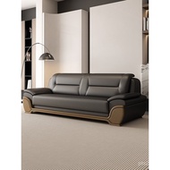 Combination Simple Area Genuine Leather Coffee Table Boss Meeting Guest Office Sofa Business Confere