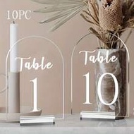 12.7 X 17.78 Cm Transparent Acrylic Arch-Shaped Table Number, Acrylic Arch-Shaped Table Signage, Acr