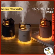 Wireless H2O Air Humidifier Chargeable Portable in Home Office Car with Light LED Pelembap 加湿器 HLivi