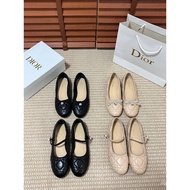 Dior Early Spring 2024 Women's Shoes - CD Logo & Pearl Buckle Flat | Sizes 35-40