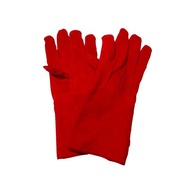 MERAH Krisbow Kw Red Leather 14 Inch Welding Gloves1000246