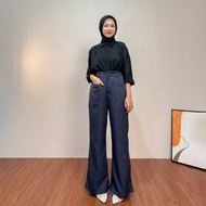 Flare Stripe Pants - Women's Cutbray Pants - Semiwool Flare Pants - Women's Formal Cutbray Pants