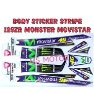 125Z MONSTER MOVISTAR STICKER SPECIAL EDITION AAA QUALITY BODY COVER SET STRIPE Y125 Y125Z Y125ZR 12