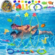 Diving Pool Swim Toys for Kids, Diving Swim Thru Rings for Toddlers Adults Pool Swim Games, Beach Po