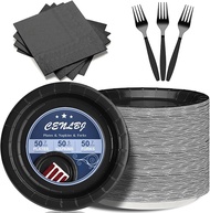 150 Pcs Pink Paper Plates and Napkins and Forks50 Guest Party Supplies Include Plates Napkins Plasti