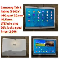 Samsung Tab STablet (T805Y)16G ram/ 3G rom10.5inchLTE/ sim