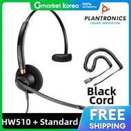 Plantronics Poly Hw510 Headset + Standard Telephone Black Cord