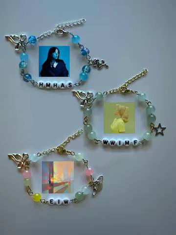 Handmade billie eilish bracelets,Y2K jewelry,Gift for her
