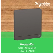 1 Gang Darkgrey Avataron Schneider Light Switch - E8331L1Led_Dg_G3