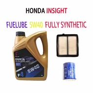 HONDA INSIGHT OIL FILTER + AIR FILTER + FUELUBE 5W40 FULLY SYNTHETIC  ENGINE OIL
