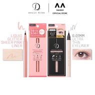 Dolly Wink Liquid Glitter Eyeliner Sheer Pink / Gokuboso Ultra Thin Liquid Eyeliner (Waterproof & Sm