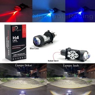 Premium LED Headlight H4 Mini Projector Motorcycle Car Original Epic Racing ZE5 High Low AC DC With