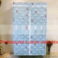 ☸♧✧Waterproof simple cloth wardrobe cloth cover cover sold separately thick Oxford cloth shoe rack shoe cabinet wardrobe