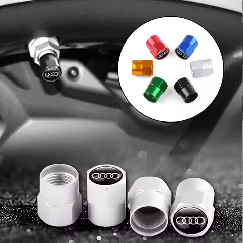 Car Styling Car Wheel Tire Valve Caps Stem Caps Decoration For Audi Sline A1 A2 A3 A4 A4L P 8V 8L RS