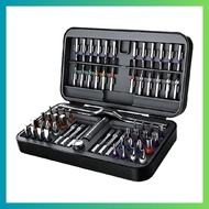 Portable 66 in 1 Magnetic Screwdriver Set, S2 Steel Ratchet Bits Tool Kit for Repair Projects tukxym