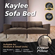 MF Design Kaylee Sofa Bed Foldable Sofa Bed 3/4 seater studio sofabed sofa bedroom sofa living room sofa homestay sofa lipat with pillow multifunctional 2 in 1 sofa