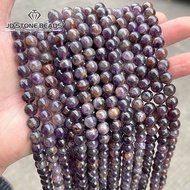 Natural Stone Beads Purple Ghost Quartz Round Loose Spacer Amethyst Beads For Jewelry Making DIY Bracelet Necklace Accessories Beads