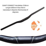 READY STOCK!! GIANT CONNECT bicycle Handlebar 31.8mm Length 690mm Rise 19mm Upsweep 3 degrees Backsw