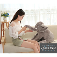 Elephant blanket pillow large size 60x50cm, 3-in-1 office bedding set with super soft velvet felt, T