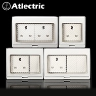 Atlectric IP55 Waterproof Box 13A Socket UK Malaysia Plug With 20A Switch Dual Socket Outlet Waterpr