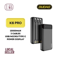 DUDAO 10000mAh Power Bank With Display - K6Pro