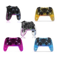 Switch2透明手掣 Pro手柄 RGB燈效 多平台支援 體感震動 無線連接 藍牙遊戲控制器