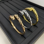 Cartier Luxury Double Panther Head Open Bangle Classic Panther Print Jewelry Design  Available in Go