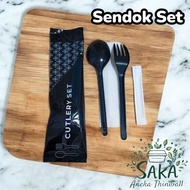 Cutlery Set, Plastic spoon set, spoon, fork, tissue, toothpick Cutlery Set Spoon And Fork Set