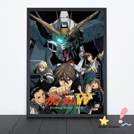 Mobile Suit Gundam Wing Japanese Anime Poster Canvas Art Print Home Decoration Wall Painting ( No Fr