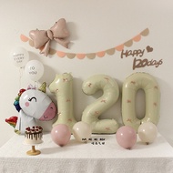 Ins Ballet Style Baby Girl 4 Months Balloon Decoration 120 Days Decoration Background Bunting Garlan