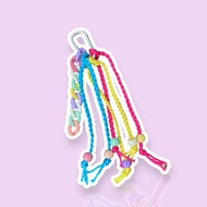 GANTUNGAN Charmbag keychain keychain carbiner Korean style cute bag chain Colorful beads Peach || Ki