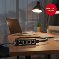 RJ45 Ethernet Splitter 1 Male to 4 Female LAN Adapter for Super Cat5 Cat5e Cat6 Cat7 Connectors