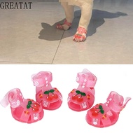 GREATAT Pet Shoes, Silicone Breathable Pet Jelly Shoes, Creative Cool Multi-Size Cat Dog Shoes Pet