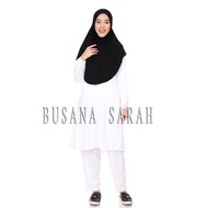 Jubah Seluar Umrah Haji premium Cotton hitam putih Plus Size Womens S to 6XL